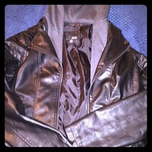 Black leather Ana jacket never worn  M